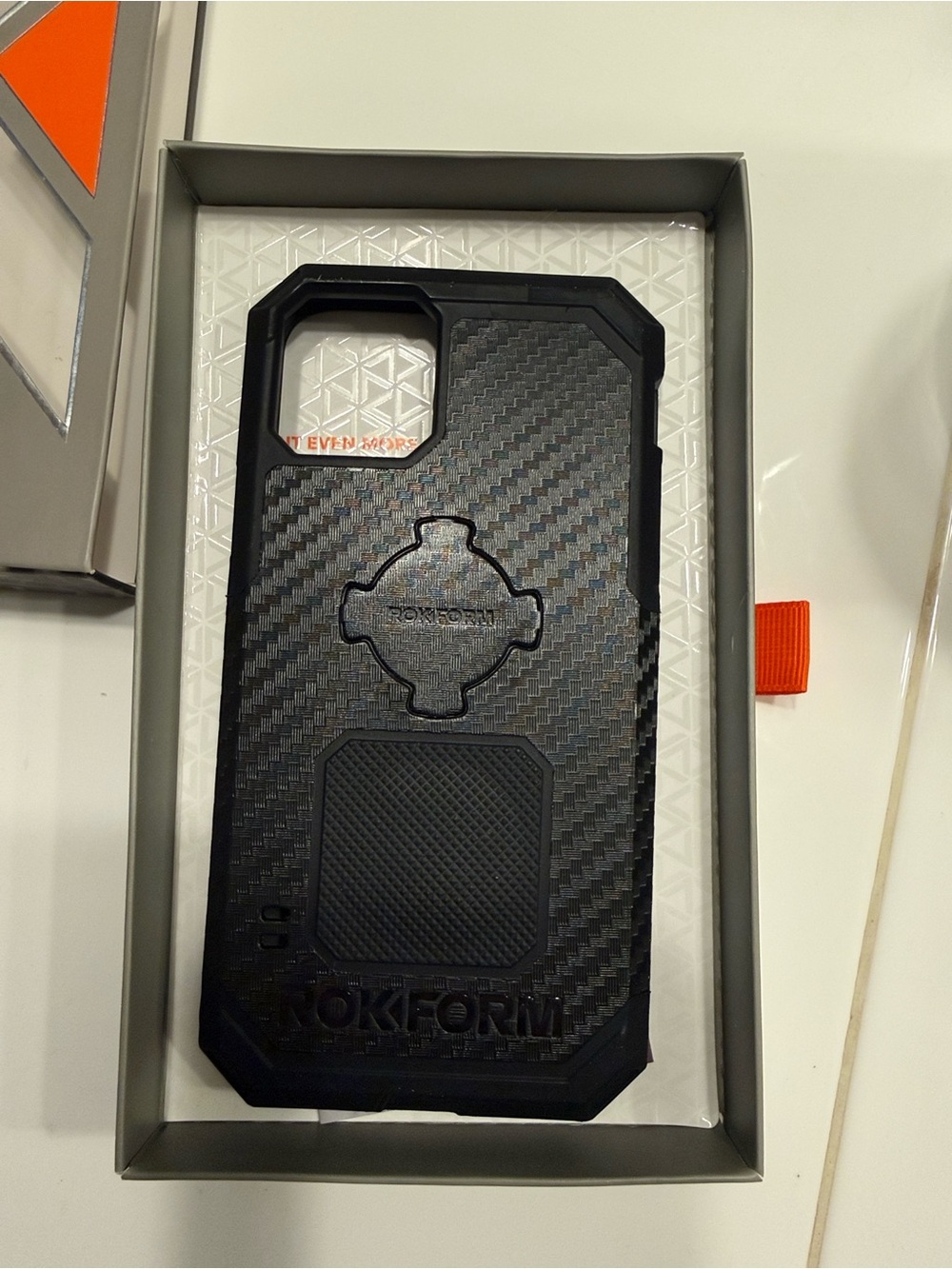 Carbon-Texture Impact Phone Case - Black